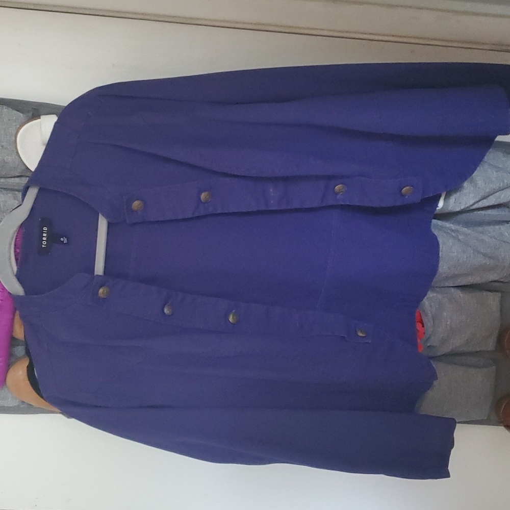 Cotton purple band Jacket size plus 0